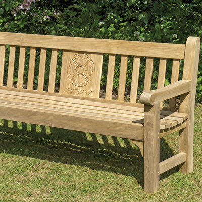 1800 Cavendish Seat in Iroko with back panel