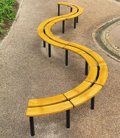 Universal benches at Botanic Garden